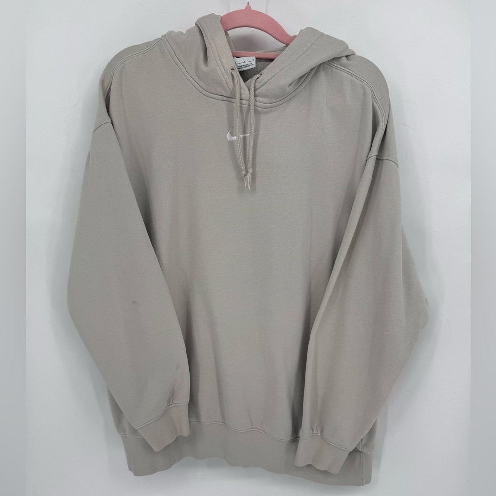Nike Light Gray/Beige Pullover Hoodie Size Large